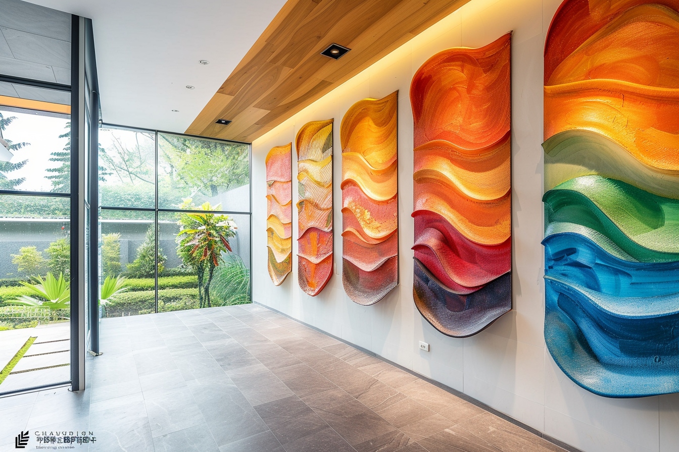 Techniques innovantes pour harmoniser les couleurs de peinture dans une maison ouverte, illustrant un espace de vie lumineux et coloré